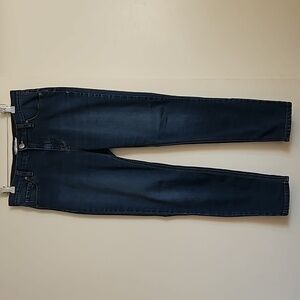 Free People Ankle Skinny Denim Jeans Dark Blue Wash Mid Rise Size 29